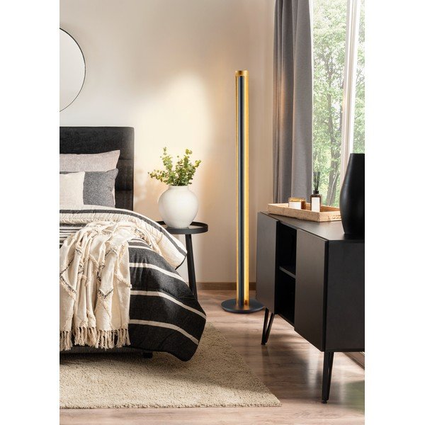 Fekete LED dimmelhető állólámpa (magasság 142,5 cm) Texel – Trio-image-1