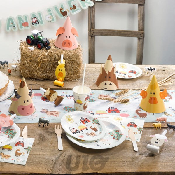 Szalvéta szett 20 db-os 33x33 cm Farm Animals – Homéa-image-1