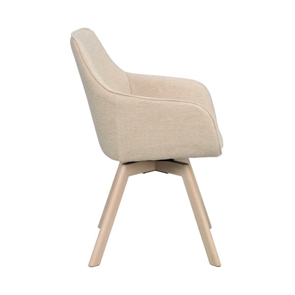 Bézs kárpitozott étkezőfotel szett 2 db-os Alison – Rowico-image-3