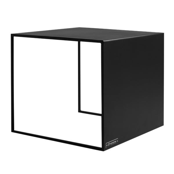 2Wall fekete tárolóasztal, 50 x 50 cm - Custom Form