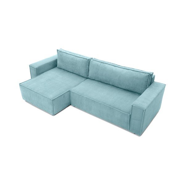 Bowie türkiz kordbársony variálható kanapéágy - Bonami Selection-image-4