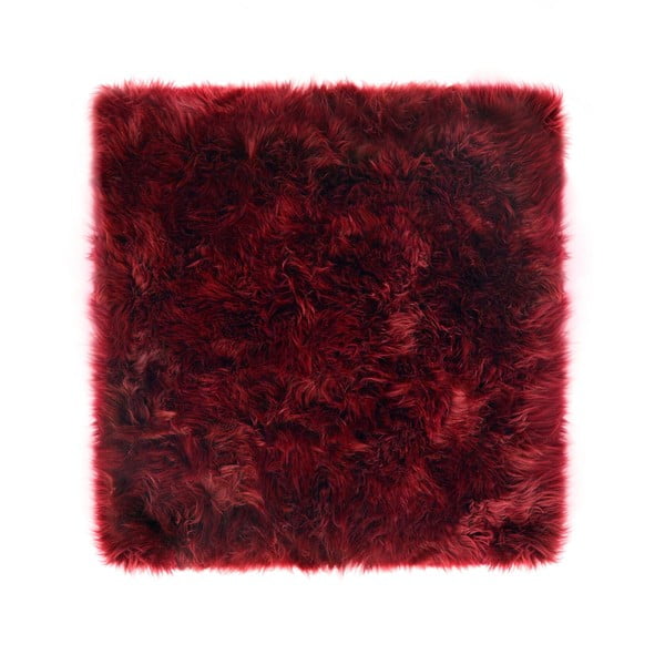 Zealand Square piros bárányszőrme szőnyeg, 70 x 70 cm - Royal Dream