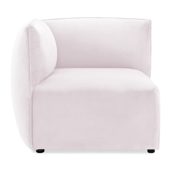 Velvet Cube világoslila kanapé, baloldali sarokelem - Vivonita