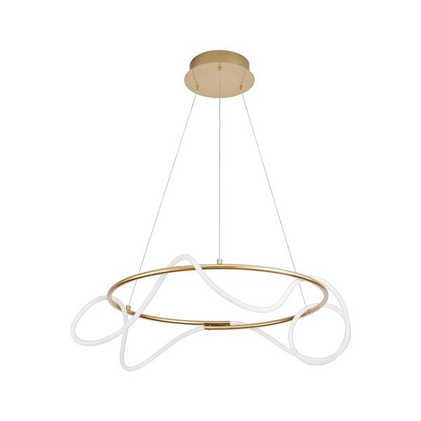 Aranyszínű alumínium LED dimmelhető függőlámpa akrilüveg búrával ø 70 cm Tiriac – Nova Luce