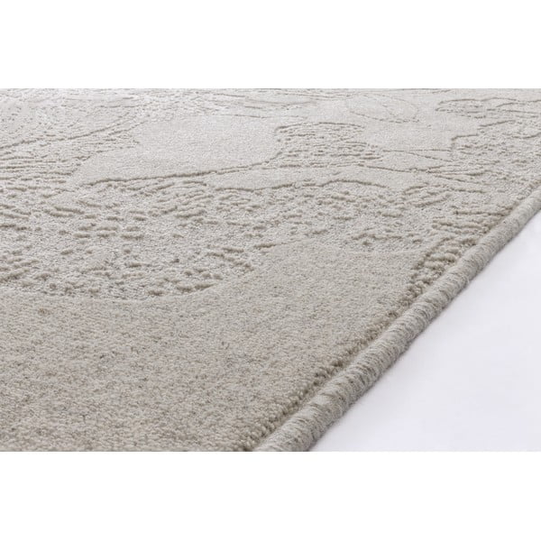 Világosszürke gyapjú szőnyeg 133x190 cm Arol – Agnella-image-2