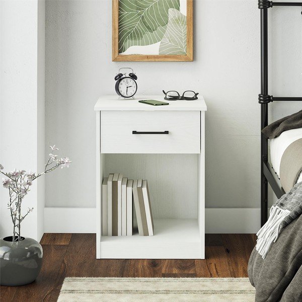 Fehér éjjeliszekrény BrEZ – Støraa-image-1