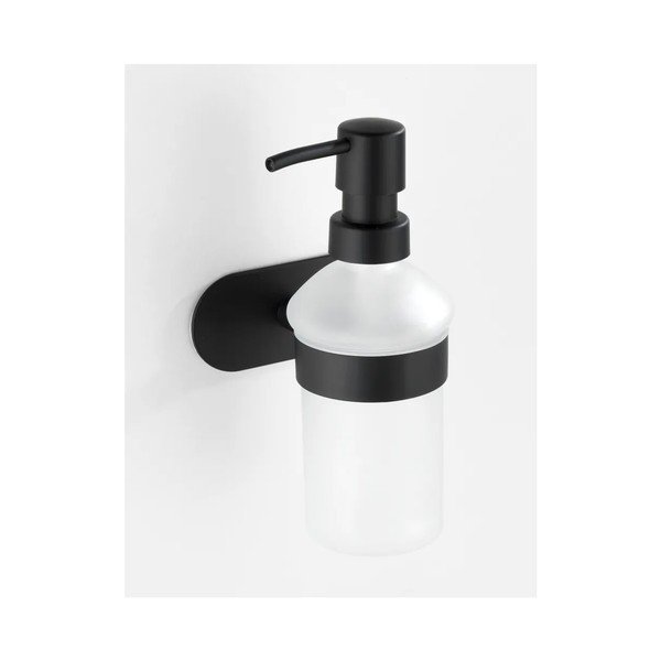 Matt fekete öntapadós rozsdamentes acél fürdőszobai kiegészítő szett Orea – Wenko-image-4