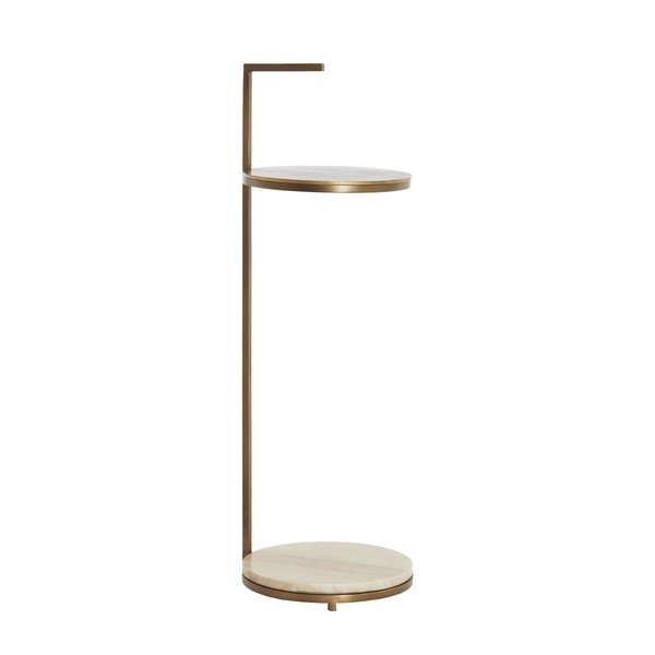 Kerek tárolóasztal márvány asztallappal ø 26 cm Leda – Light & Living