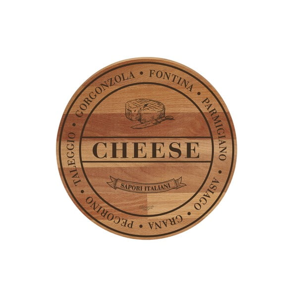 Broad Cheese bükkfa tálalódeszka/vágódeszka, ø 30 cm - Bisetti