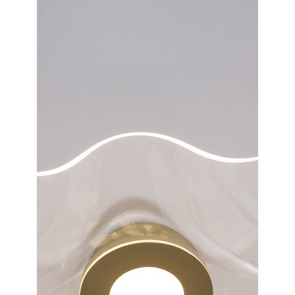 Aranyszínű alumínium LED mennyezeti lámpa akrilüveg búrával 50x50 cm Siderno – Nova Luce-image-2