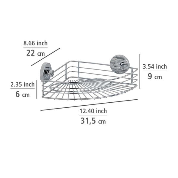 Vacuum-Loc öntapadós sarokpolc, max. 33 kg - Wenko-image-4