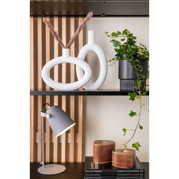 Oval krémszínű váza, magasság 20,5 cm - PT LIVING-image-1