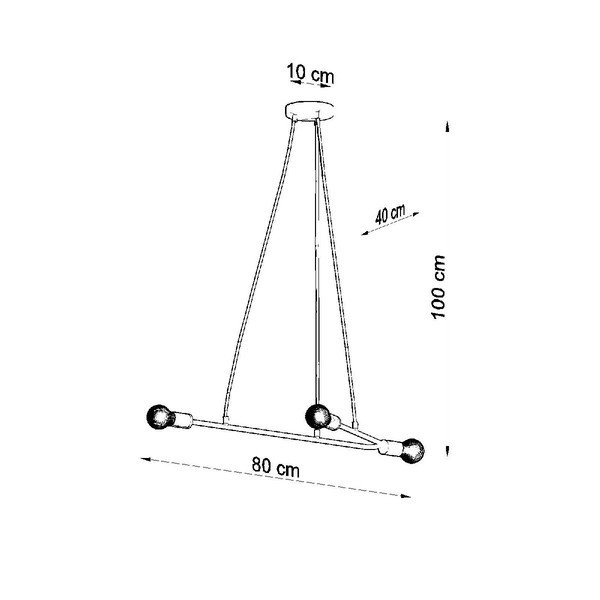Fekete függőlámpa 80x40 cm Latomia - Sollux-image-3