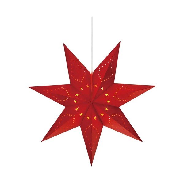 Piros függő karácsonyi fénydekoráció Saturnus – Markslöjd