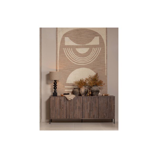 Barna komód kőrisfa dekorral 200x85x44 cm Gravure – WOOOD-image-4