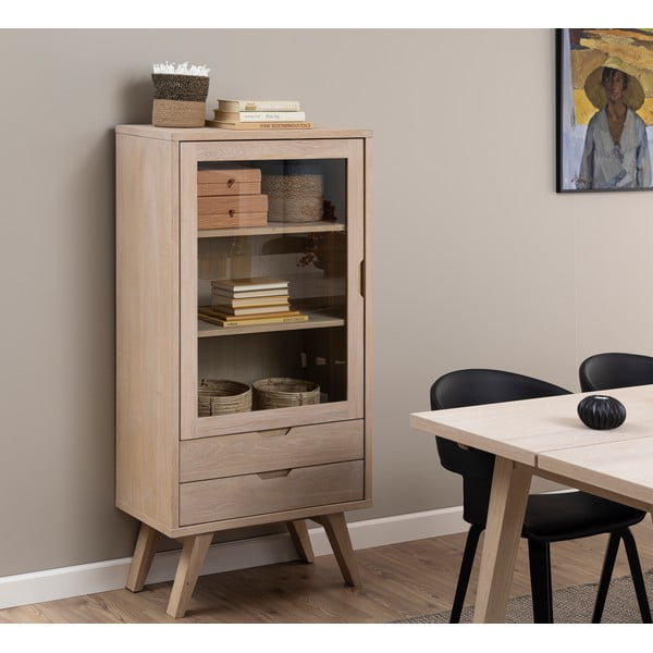 Tálalószekrény tölgyfa dekorral 72x145 cm A-Line - Actona-image-1