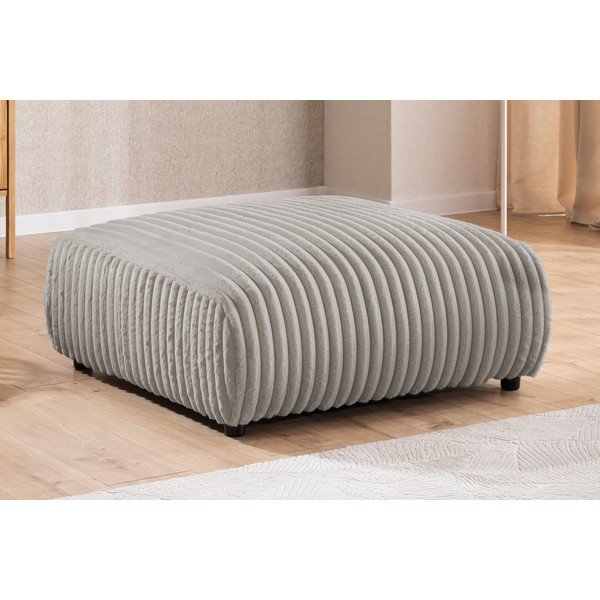 Világosszürke kordbársony lábtartó Justin – Ropez-image-4