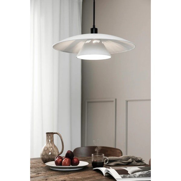 Fekete-fehér függőlámpa fém búrával ø 50 cm Millinge – Markslöjd-image-2