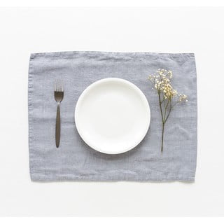 Világosszürke len tányéralátét, 35 x 45 cm - Linen Tales