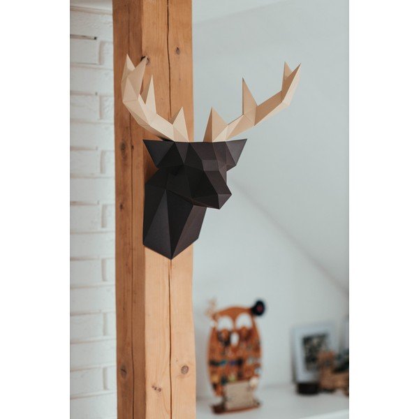 Szarvas barna kreatív hajtogatható papírfigura - Papertime-image-1