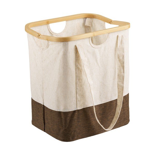 Barna-krémszínű textil szennyeskosár Noto – House Nordic