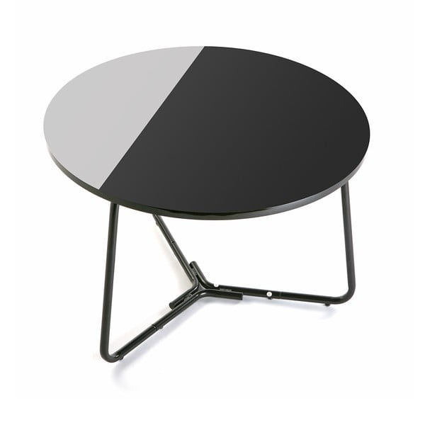 Dayton fekete-fehér kerek asztal, ø 60 cm - Versa