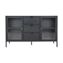 Fekete fém komód 140x85 cm Dalby – House Nordic