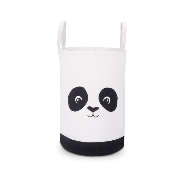 Panda fekete-fehér tárolókosár, ø 34 cm - KICOTI