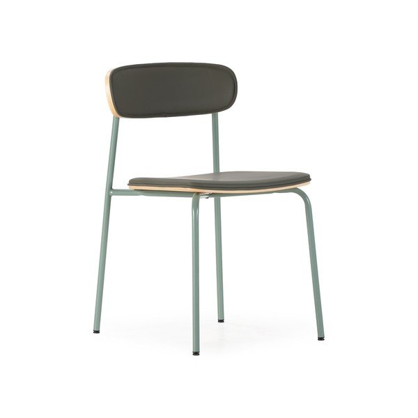 Sötétzöld kárpitozott rakásolható étkezőszék szett 2 db-os Saula – Marckeric