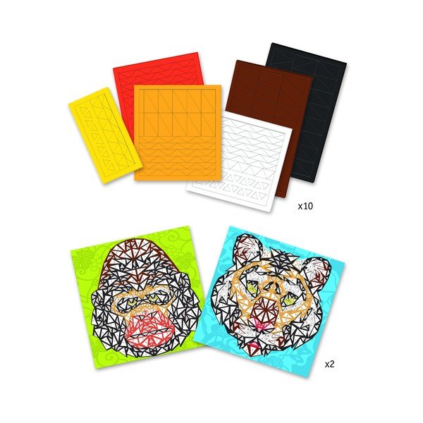 ZOO 2 db-os mozaik készítő szett - Djeco-image-1
