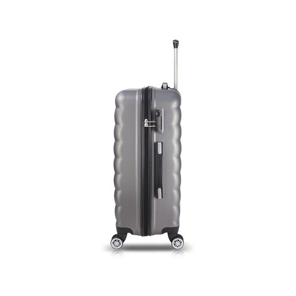 RESSO Travel Set 3 szürke görgős bőrönd USB csatlakozóval - My Valice-image-4