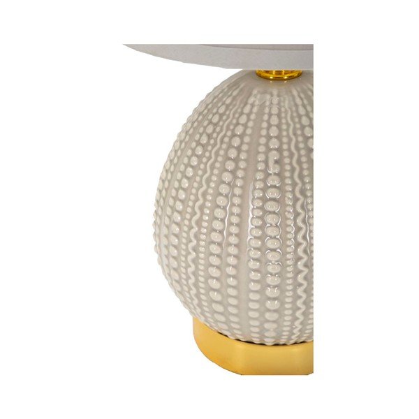 Világosszürke kerámia asztali lámpa textil búrával (magasság 30,5 cm) Flavi – Mauro Ferretti-image-3