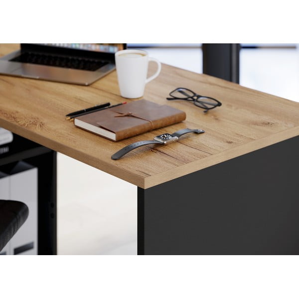Íróasztal tölgyfa dekorral 146x145 cm Lissabon - Germania-image-2