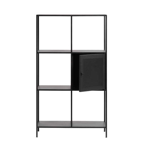 Fekete fém könyvespolc 80x138 cm Malibu – Unique Furniture-image-4