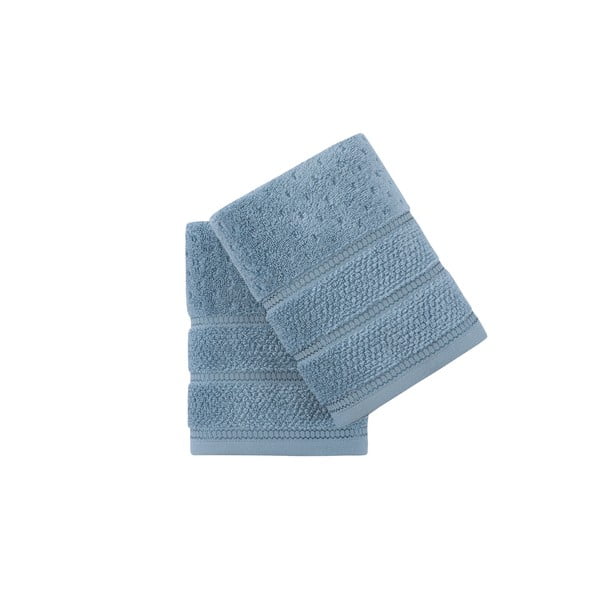 Arella 2 db-os kék pamut törölköző szett, 50 x 90 cm - Foutastic-image-3