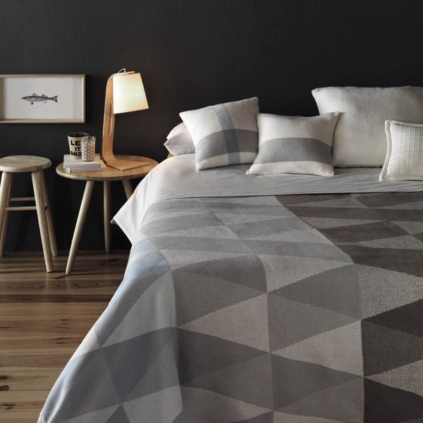 Pisa rózsaszín-szürke pamutkeverék pléd, 140 x 180 cm - Euromant-image-1