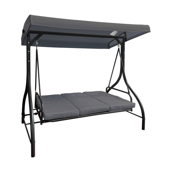 Szürke fém kerti hintaágy Paris – Rojaplast-image-1