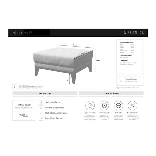 Musso konyakbarna bőr lábtartó - MESONICA-image-4