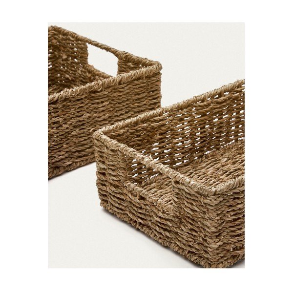 Tengerifű tárolókosár szett 2 db-os 36x27x10 cm Tossa – Kave Home-image-2