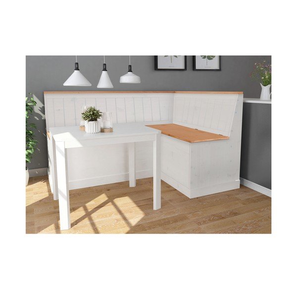 Silas fehér variálható sarokpad tárolóval borovi fenyőből - Støraa-image-3