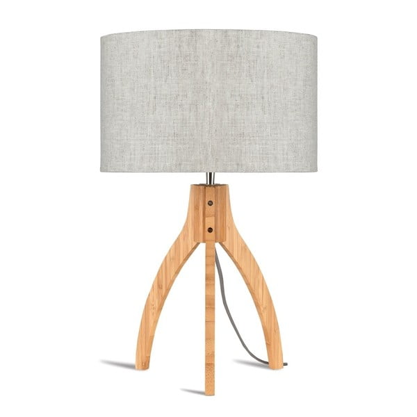 Annapura asztali lámpa bézs búrával és bambusz konstrukcióval - Good&Mojo