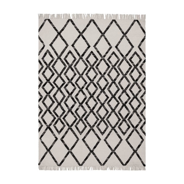 Hackney Diamond bézs-fekete szőnyeg, 120 x 170 cm - Asiatic Carpets