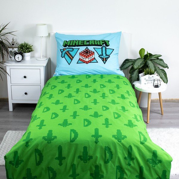 Egyszemélyes pamut gyerek ágyneműhuzat 140x200 cm Minecraft – Jerry Fabrics-image-2