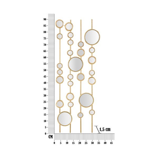Fém fali dekoráció 35,5x90 cm Small Mirros - Mauro Ferretti-image-4