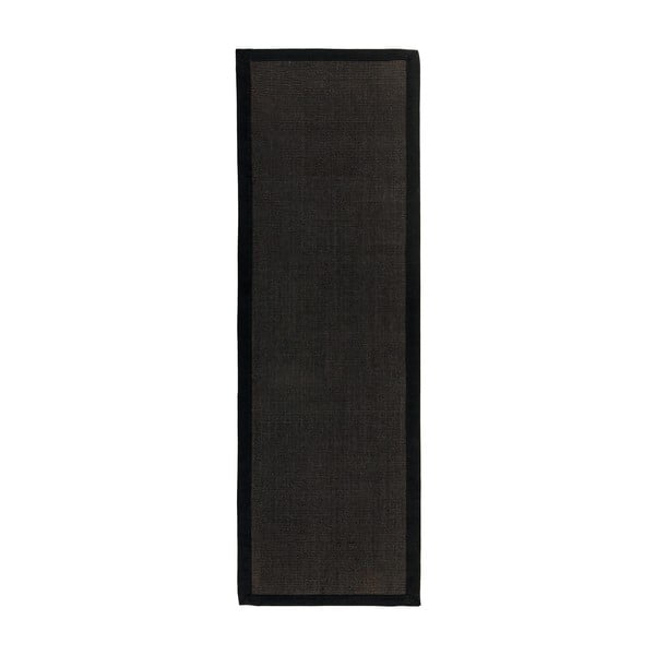 Fekete futószőnyeg 240x68 cm Sisal - Asiatic Carpets