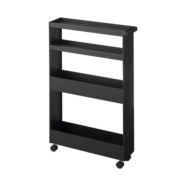 Matt fekete acél fürdőszobai polcos állvány 48x80,5 cm Tower – YAMAZAKI