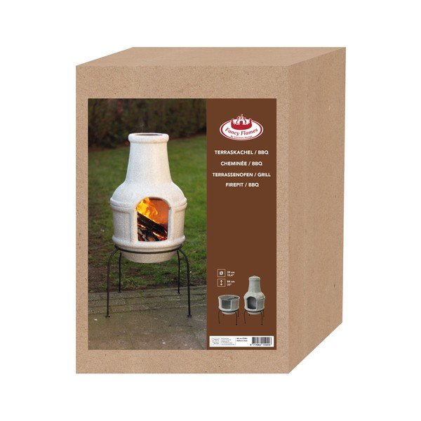 BBQ kültéri, kisméretű kerámia kandalló állványon - Esschert Design-image-2