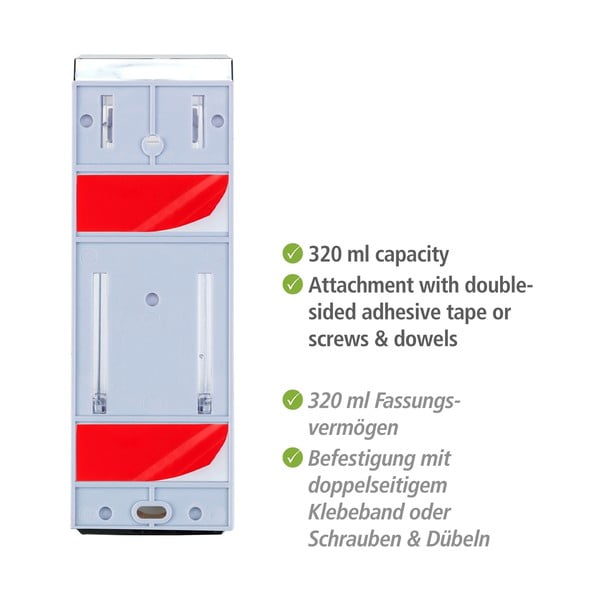 Ezüstszínű fali műanyag szappanadagoló 0.32 l Istres – Wenko-image-4