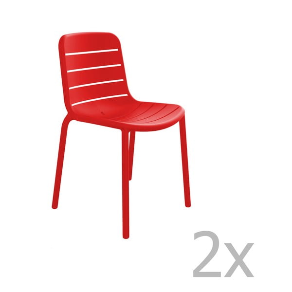 Gina Garden piros kerti szék, 2 darab - Resol