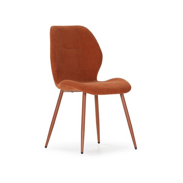 Terrakotta színű kárpitozott étkezőszék szett 4 db-os Ansu – Marckeric